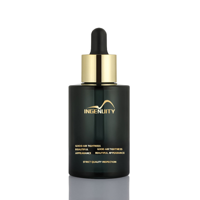 পরিবেশ বান্ধব খালি প্লাস্টিক বিলাসবহুল কালো 30ml হেয়ার অয়েল সিরাম পারফিউম ড্রপার বোতল