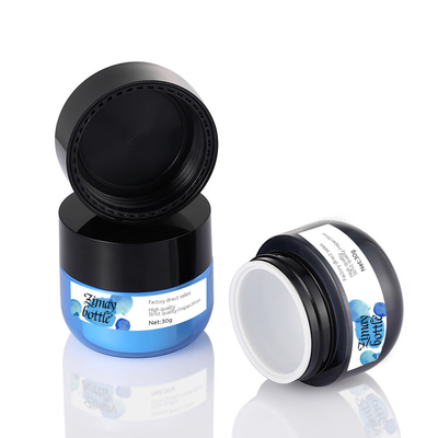 লোশন এবং ক্রিম 4 Oz জন্য পুনরায় ব্যবহারযোগ্য কালো ক্রিম প্যাকেজিং জার রিফিলযোগ্য