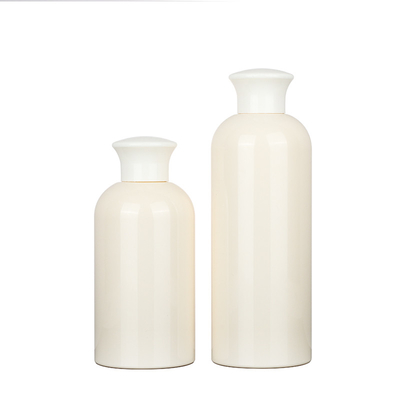 কসমেটিক প্লাস্টিক টোনার বোতল 300ml 350ml স্বচ্ছ গোলাকার প্লাস্টিকের বোতল