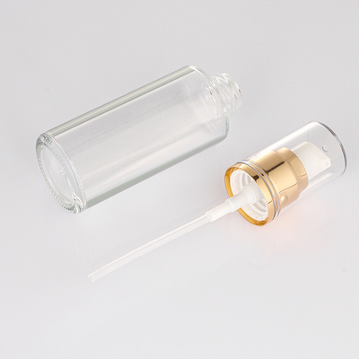 50ml গ্লাস লাক্সারি ম্যাট খালি প্রসাধনী সিরাম হেয়ার অয়েল লোশন পাত্রে বিলাসবহুল গোল্ড টপ সহ