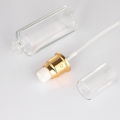 50ml গ্লাস লাক্সারি ম্যাট খালি প্রসাধনী সিরাম হেয়ার অয়েল লোশন পাত্রে বিলাসবহুল গোল্ড টপ সহ