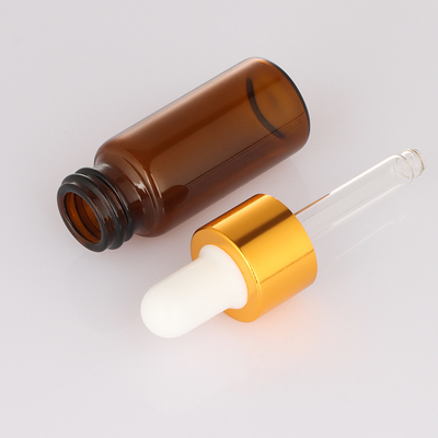 ফ্রস্টেড 5ml 10ml খালি কসমেটিক বোতল অ্যাম্বার ড্রপার রাউন্ড ফেস সিরাম বোতল
