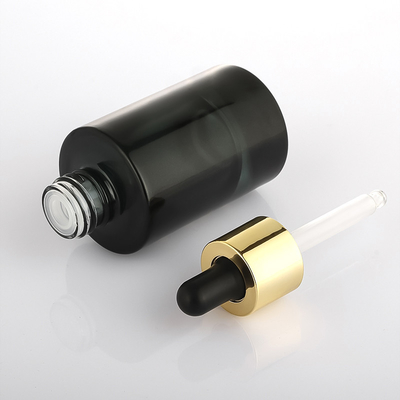 পরিবেশ বান্ধব খালি প্লাস্টিক বিলাসবহুল কালো 30ml হেয়ার অয়েল সিরাম পারফিউম ড্রপার বোতল