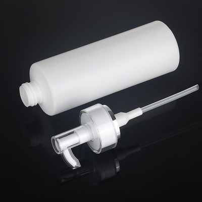 শাওয়ার জেল প্যাকেজিংয়ের জন্য 143mm 300ml সাদা PE রাউন্ড কসমেটিক লোশন বোতল