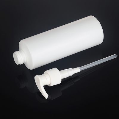 শাওয়ার জেল প্যাকেজিংয়ের জন্য 143mm 300ml সাদা PE রাউন্ড কসমেটিক লোশন বোতল