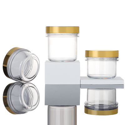 100ml 120ml 200ml সোনার ঢাকনা বডি ফেসিয়াল বাটার ক্রিম স্ক্রাব পাত্রে খালি বিলাসবহুল কালো মিনি কসমেটিক ক্রিম জার 50 মিলি