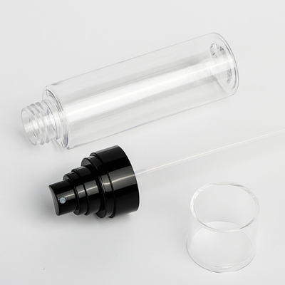 100ml খালি পরিষ্কার প্লাস্টিক স্প্রে বোতল, প্রসাধনী জন্য নলাকার স্প্রে বোতল