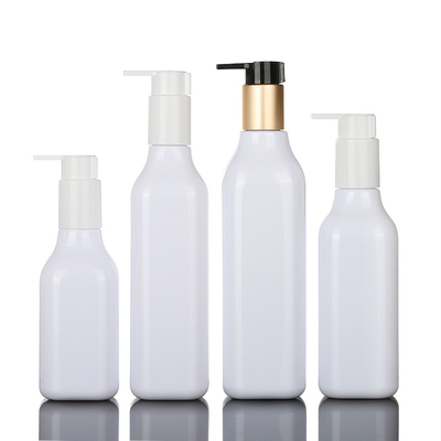 200ml 300ml 350ml 400ml লাক্সারি বায়োডিগ্রেডেবল ইউনিক স্কয়ার কসমেটিক লোশন এয়ারলেস গোল্ড পাম্প বোতল