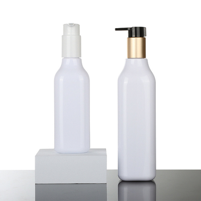 200ml 300ml 350ml 400ml লাক্সারি বায়োডিগ্রেডেবল ইউনিক স্কয়ার কসমেটিক লোশন এয়ারলেস গোল্ড পাম্প বোতল
