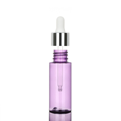 পুরু প্লাস্টিক ড্রপার বোতল 30ml PET প্লাস্টিক উপাদান স্ক্রীন প্রিন্টিং